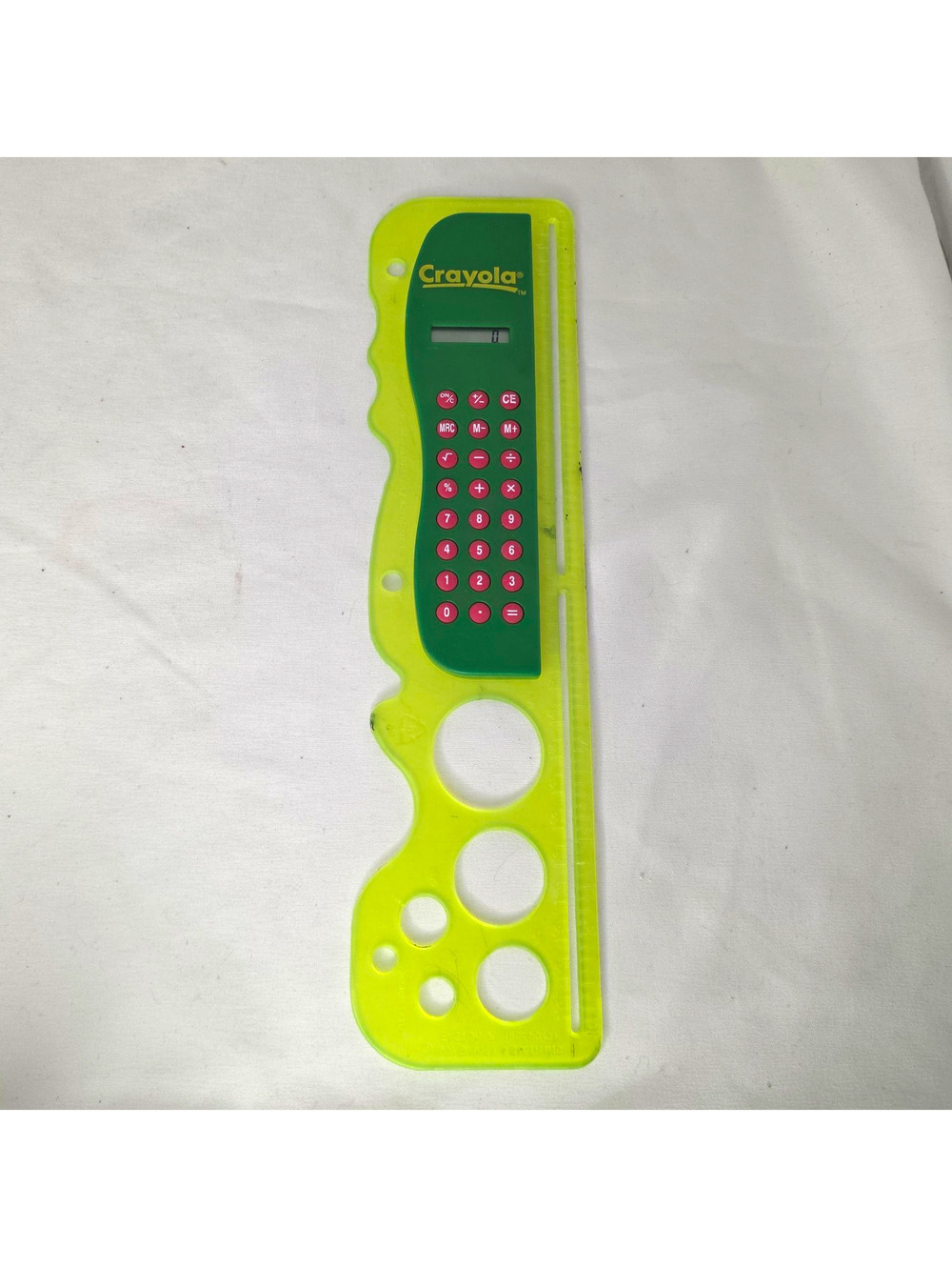 Crayola Total Tools 3-in-1 Calculator Ruler Stencil 2007 Y2K Tested Works